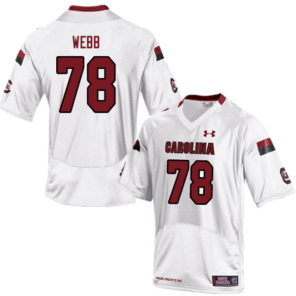 Men #78 M.J. Webb South Carolina Gamecocks College Football Jerseys Sale-White
